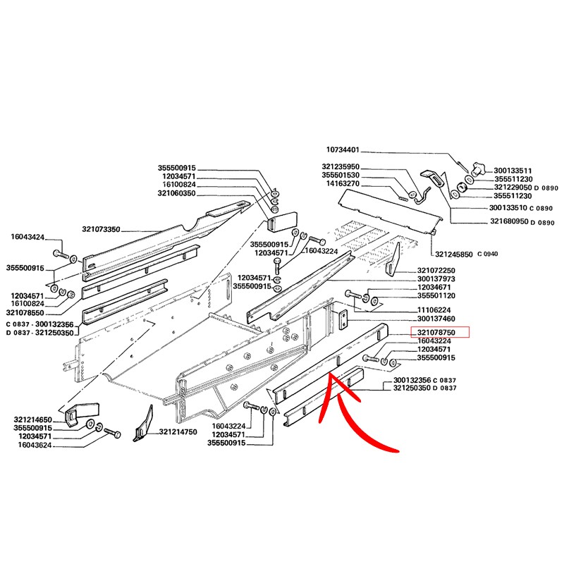321078750.jpg SUPPORTO LATERALE VAGLIO COD. 321078750