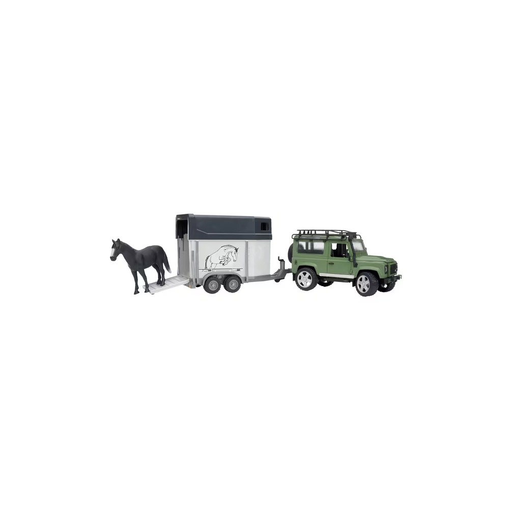 U02592.jpg LAND ROVER DEFENDER CON RIMORCHIO PER CAVALLI E 1 CAVALLO COD. U02592