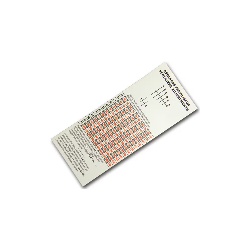10226011N.jpg REGOLAZIONI PER FERTILIZZANTI COD. 10226011N