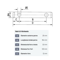 Z325164.jpg PERNO TERZO PUNTO 25X164 MM COD. Z325164