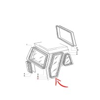 5130883.jpg CRISTALLO PORTIERA SX ORIGINALE CNH COD. 5130883