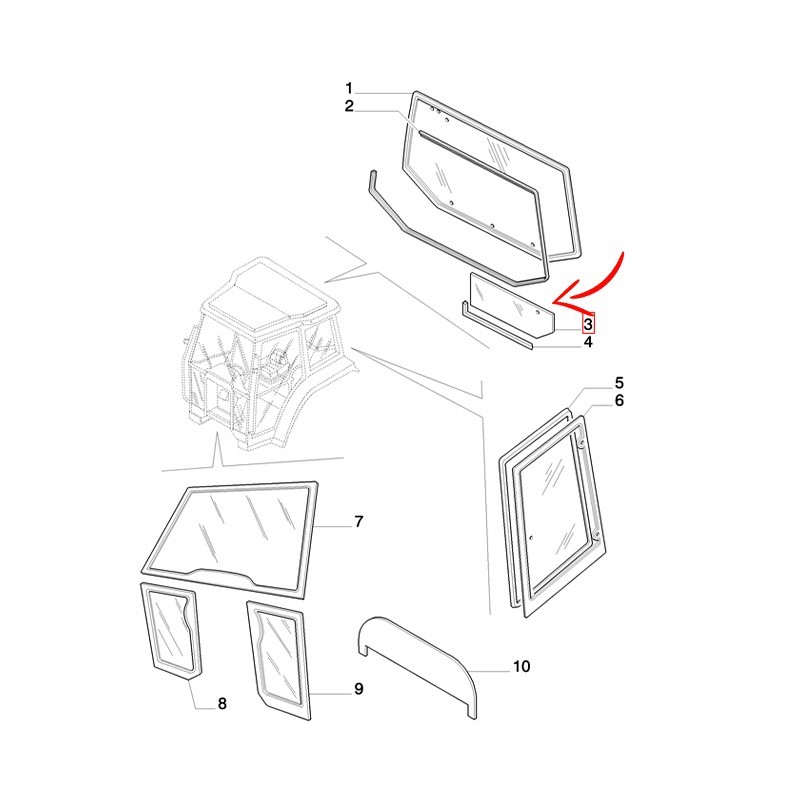 82000485.jpg VETRO POSTERIORE ORIGINALE CNH COD. 82000485