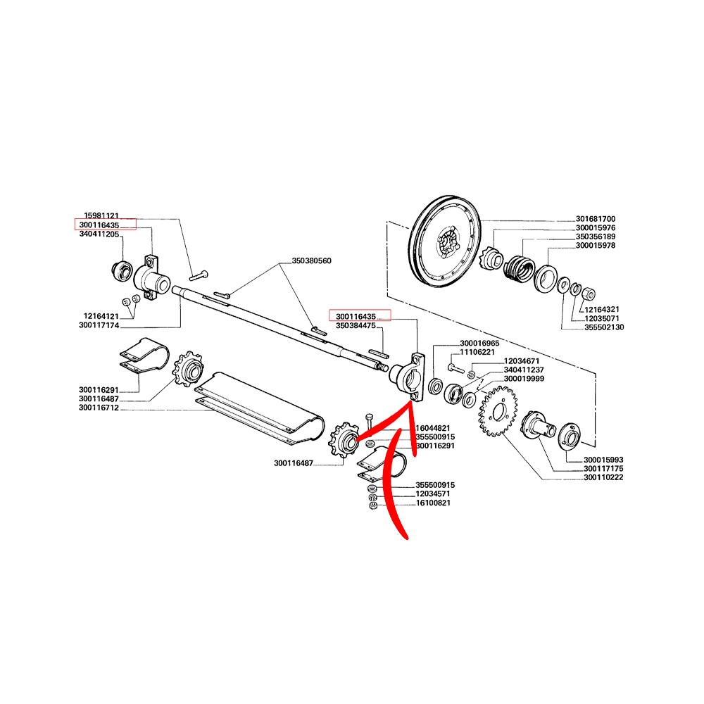 300116435.jpg SUPPORTO ALBERO COD. 300116435