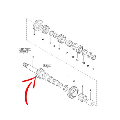 9819513.jpg ALBERO CAMBIO COD. 9819513