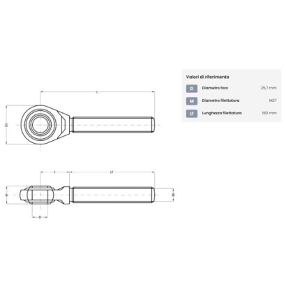 TL160272R.jpg TIRANTE DX M27X3 cod. TL160272RKR