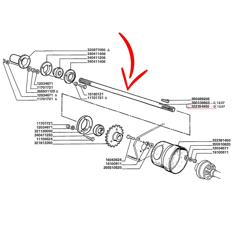 322394950.jpg ALBERO INFERIORE ATTACCO CARDANO COD. 322394950 322394950.jpg ALBERO INFERIORE ATTACCO CARDANO COD. 322394950