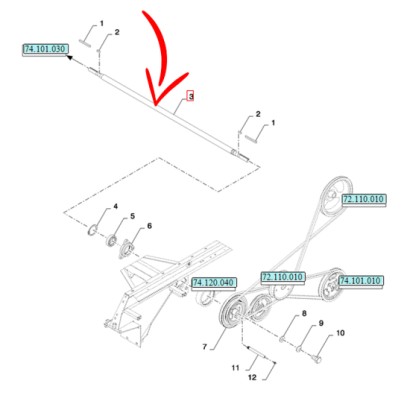 84432016.jpg ALBERO COMANDO CASSONE OSCILLANTE COD. 84432016