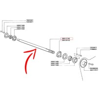 300117145.jpg ALBERO ELEVATORE INFERIORE ATTACCO CARDANO COD. 300117145