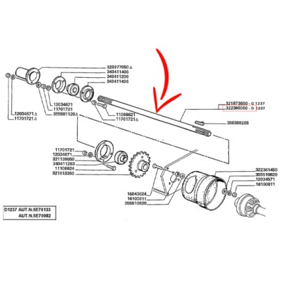 322395050.jpg ALBERO INFERIORE ATTACCO CARDANO COD. 322395050