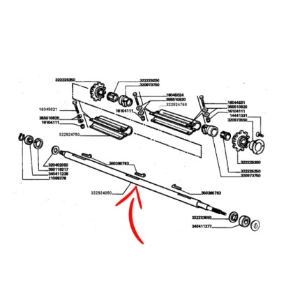 322924850.jpg ALBERO SUPERIORE CANALE ELEVATORE 184AL COD. 322924850
