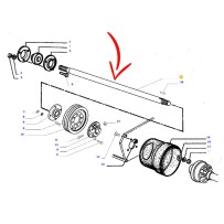323260550.jpg ALBERO ELEVATORE INFERIORE ATTACCO CARDANO BARRA COD. 323260550